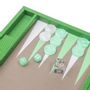 Leather goods - Backgammon Set Green - Snake Vegan Leather - Large - VIDO LUXURY BOARD GAMES