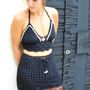 Apparel - Hand knitted crochet Mini skirt Caraïben - MON ANGE LOUISE