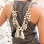 Bijoux - Collier long avec perles en bois et pompon - MON ANGE LOUISE