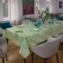 Table linen - Rialto Peach and Pistachio Tablecloth - BEAUVILLÉ