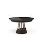 Dining Tables - Soleil Round Stainless Steel Dining Table - ZAGAS FURNITURE