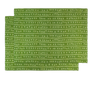 Linge de table textile - Set de table (par 2) 100% lin encadré 35x50 Motif ARRASTA PÉ couleur vert ABACATE - SABIÁ DESIGN