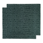 Linge de table textile - Serviette de table (par 2) 100% lin - 45x45cm - Motif ARRASTA PÉ couleur vert AMAZÔNIA - SABIÁ DESIGN