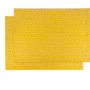 Linge de table textile - Set de table (par 2) 100% lin - encadré 35x50cm Motif ARRASTA PÉ couleur jaune ABACAXI - SABIÁ DESIGN