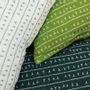 Coussins textile - Housse de coussin 100% lin 80x80 - Motif ARRASTA PÉ couleur vert AMAZÔNIA - SABIÁ DESIGN