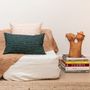Fabric cushions - Housse de coussin 100% lin 30x50 - Motif ARRASTA PÉ couleur vert AMAZÔNIA - SABIÁ DESIGN