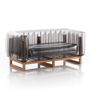 Sofas - YOMI| Black sofa - Wooden frame - MOJOW