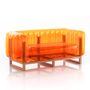 Sofas - YOMI| Orange sofa - Wood frame - MOJOW