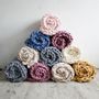 Throw blankets - Chunky knit Blanket Big Cotton tube yarn - PANAPUFA