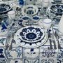 Table linen - AZULEJOS Linen Tablecloths & Napkins - SUMMERILL AND BISHOP