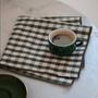 Linge de table textile - Serviettes de table vichy en lin et coton (lot de 2). - LES PENSIONNAIRES