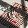 Table linen - Vichy linen and cotton napkins (set of 2) - LES PENSIONNAIRES