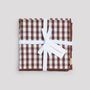Table linen - Vichy linen and cotton napkins (set of 2) - LES PENSIONNAIRES