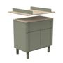 Chests of drawers - Eleonore Khaki 1-Drawer 2-Door Chest of Drawers - SAUTHON