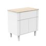 Chests of drawers - 2-door 1-drawer Eléonore White Dresser - SAUTHON