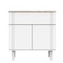 Chests of drawers - 2-door 1-drawer Eléonore White Dresser - SAUTHON
