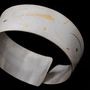 Goldsmithing - WHITE bracelet in Sterling Silver and 24 Carat Gold finishing - CHIARA DE FILIPPIS