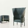 Armchairs - Iconic Wraap fabric blue green armchair green structure - NOPPI
