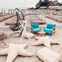 Deck chairs - XL floating starfish raffia effect ottoman - MX HOME