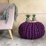 Design objects - chunky knit pouf big cotton - PANAPUFA