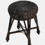 Chairs for hospitalities & contracts - Outdoor Rattan stool boho rustic interior - PANAPUFA