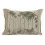 Fabric cushions - BADALPUR 40x55 cm linen cushion cover printed with an Ananbô image - EN FIL D'INDIENNE...