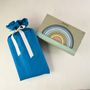 Gifts - Reusable blue gift wrap made in France and made of cotton - NILE® - NILE