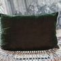 Fabric cushions - FORTUNA 2 Velvet, Silk and Linen Pillow Covers 35x50 cm - EN FIL D'INDIENNE...