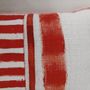 Coussins textile - Coussin solaire peint à la main rouge - BACIO DEL MARINAIO