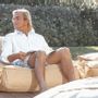 Poufs - Bain de soleil effet raphia avec franges - MX HOME