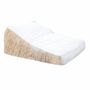 Deck chairs - White sun lounger with raffia fringes - MX HOME
