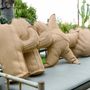 Fabric cushions - Raffia effect shell outdoor cushion - MX HOME