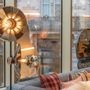 Unique pieces - COMETA floor lamp with double hand-worked glass cupola - RADAR INTERIOR