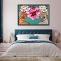 Paintings - FABRIC PAINTING: LIGHT SPIRIT LIKE A LOTUS - CHACHA.ARTDECO