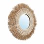Mirrors - The Raffia Cowrie Mirror - Natural White - BAZAR BIZAR LIVING