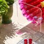 Fauteuils de jardin - MW02| Fauteuil parois PMMA transparentes & fourreaux Runner rouges - MW Exclusive - MOJOW