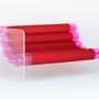 Sofas - MW02| Sofa with transparent PMMA walls & red Runner covers - MW Exclusive - MOJOW
