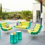 Lawn armchairs - MW02| Armchair with transparent PMMA walls & yellow Runner covers - MW Exclusive - MOJOW