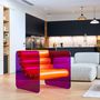 Lawn armchairs - MW02| Armchair with purple glass walls & orange TPU seat - MW Exclusive - MOJOW