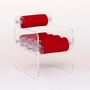 Lawn chairs - MW04| Chair with transparent PMMA walls & red Runner covers - MW Exclusive - MOJOW
