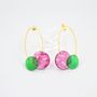 Gifts - Gold plated earrings blown glass Murano Artisan Elia collection - CHAMA NAVARRO