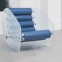 Armchairs - MW05 Pattern Special Edition|Chair with sandblasted glass walls & blue Soshagro scabbards - MW Exclusive - MOJOW