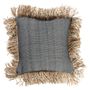 Cushions - The Cotton Bonita Cushion Cover - Natural Black - 40x40 - BAZAR BIZAR - COASTAL LIVING