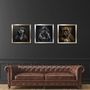 Tableaux - GRAVURE ENCADREE DOG GOLD 60X60CM - EMDE