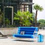 Sofas - MW05| Sofa with transparent PMMA walls & blue Runner covers - MW Exclusive - MOJOW