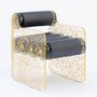 Chaises de jardin - MW04 Collection Couture| Chaise parois en PMMA incrustées de feuilles d'or & fourreaux Soshagro anthracites - MW Exclusive - MOJOW