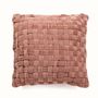 Coussins textile - Checked Hand Woven Velvet Square Cushion, 45x45cm - CASA AMAROSA