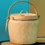 Decorative objects - Natural Clay Bucket Bamboo Bag - INDIGENOUS