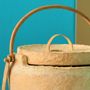 Decorative objects - Natural Clay Bucket Bamboo Bag - INDIGENOUS