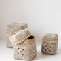 Boîtes de rangement  - Les Paniers Beaded Flowers - Brun Naturel - S - BAZAR BIZAR LIVING
